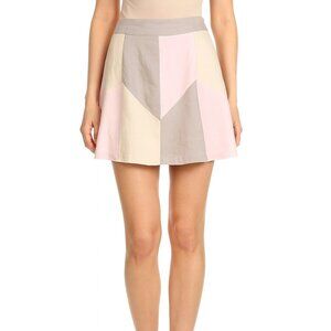 Bungalows Women's Gray Pink Cream Short Skirt Size S NWT